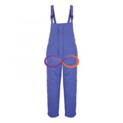 Pantalon cu pieptar vatuit IVAN, 100% BBC 300 g/mp ,(90510), Culoare Albastru Royal