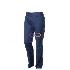 Pantalon standard ANDURA (90552), Culoare Bleumarin/Rosu