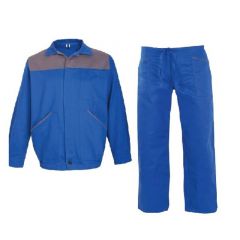 Costum salopeta standard TONI, 100% BBC, Culoare Albastru Royal/Gri, (9096)